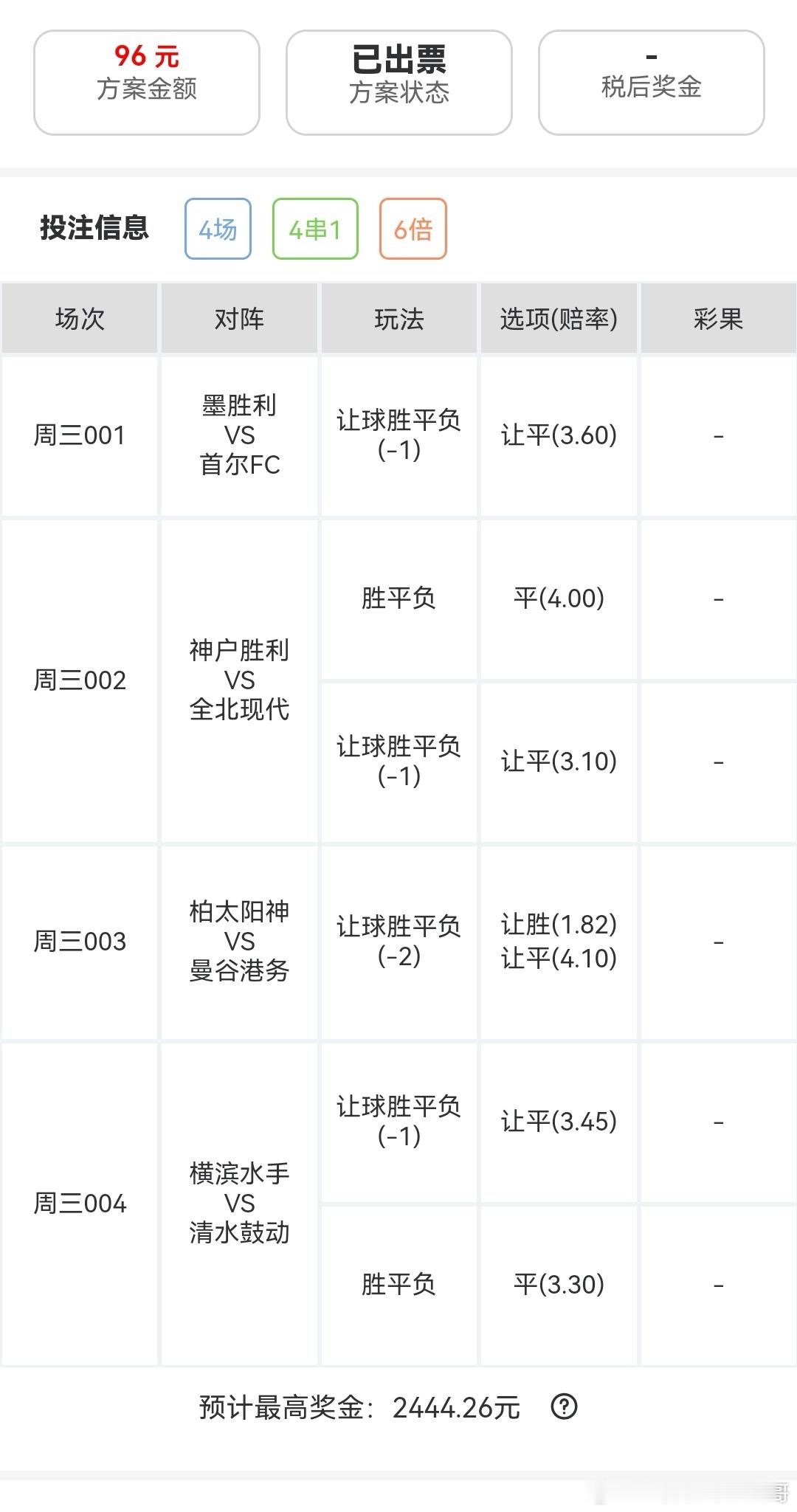 搏个24倍！有戏没？[666]足球预测​​​