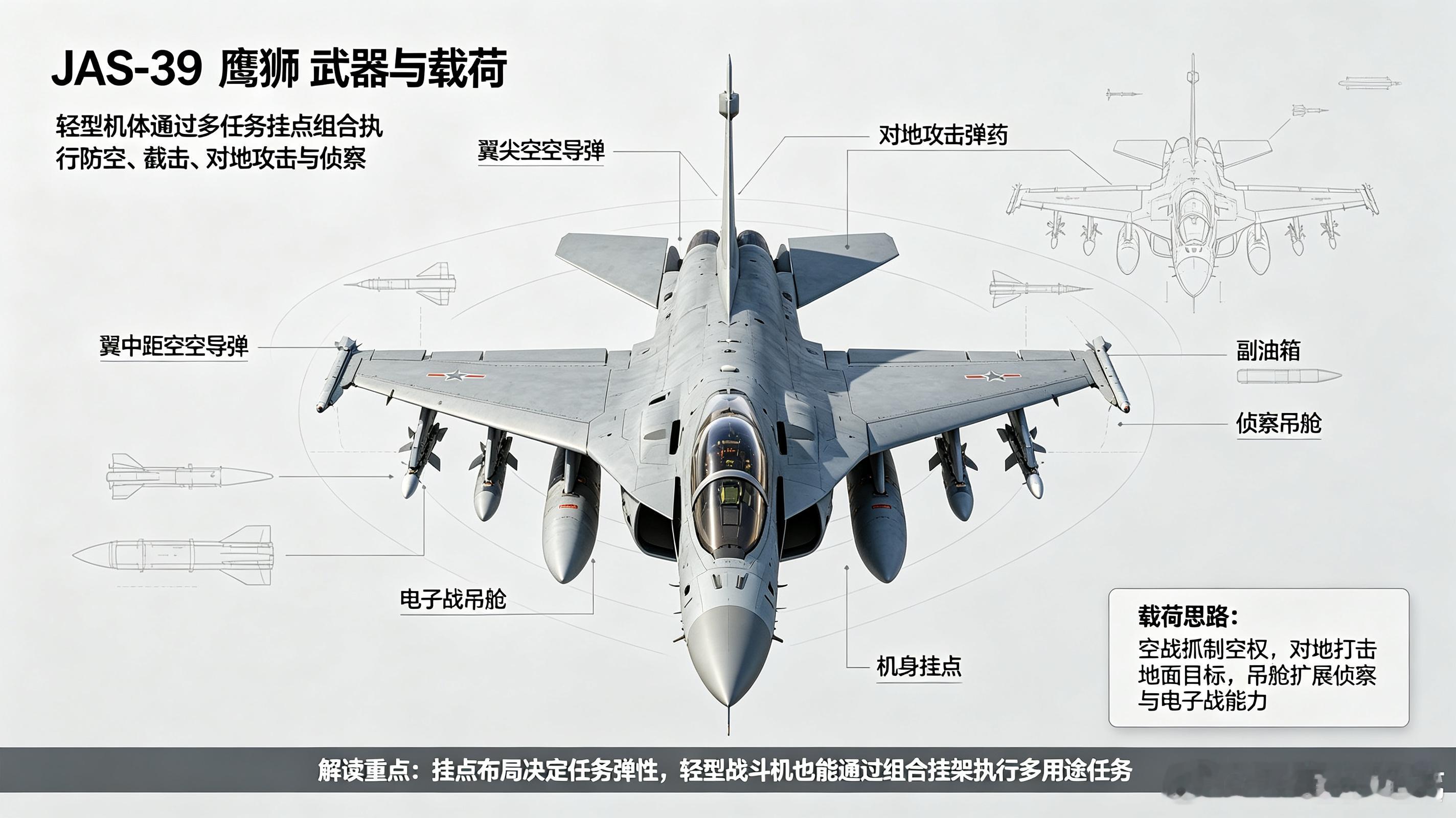 公路起降的空战猎手，深度解读鹰狮多用途战机瑞典🇸🇪JAS‑39“鹰狮”多用途