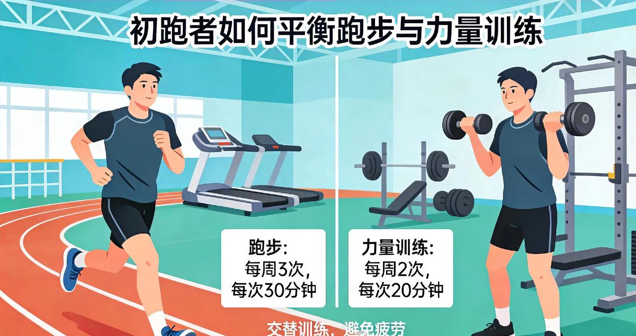 初跑者如何平衡跑步和力量训练初跑者别只埋头跑，力量训练是关键！每周跑3–4次，穿