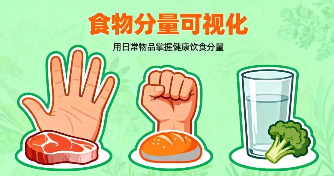 食物分量可视化：告别热量焦虑，用手边工具实现精准饮食你是否曾在健康餐盘前茫然