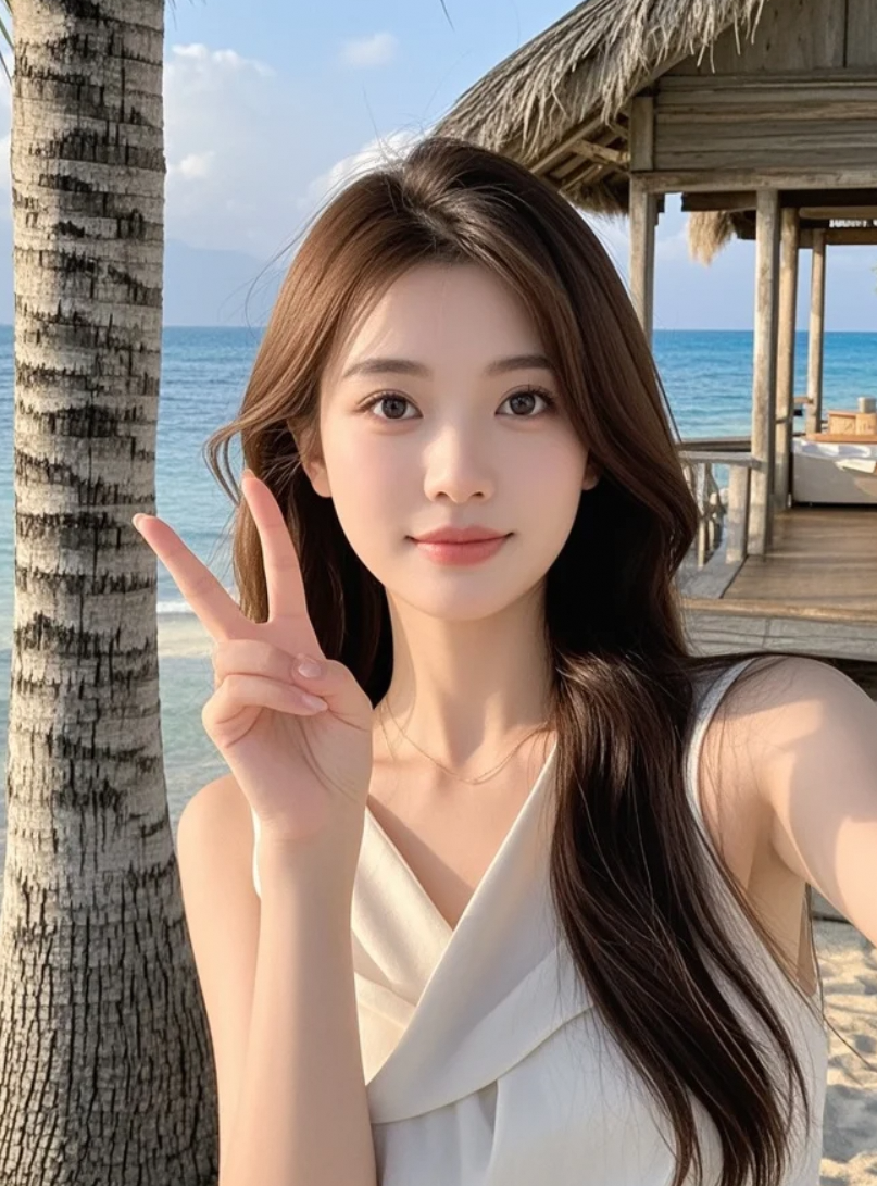 在沙滩上画了个圈，圈住了整个夏天和你。