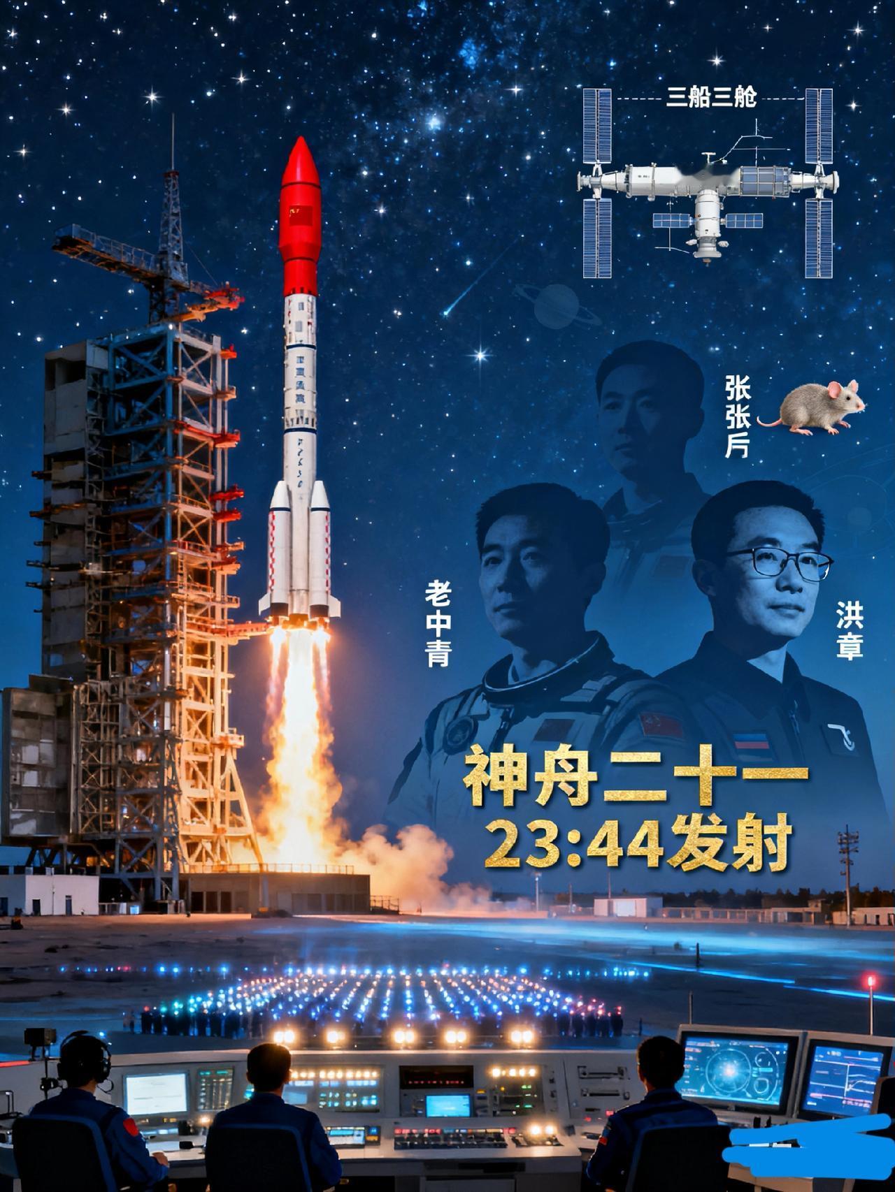 定了!神舟二十一今晚23时44分发射,四大看点藏不住今夜23时44分,酒泉