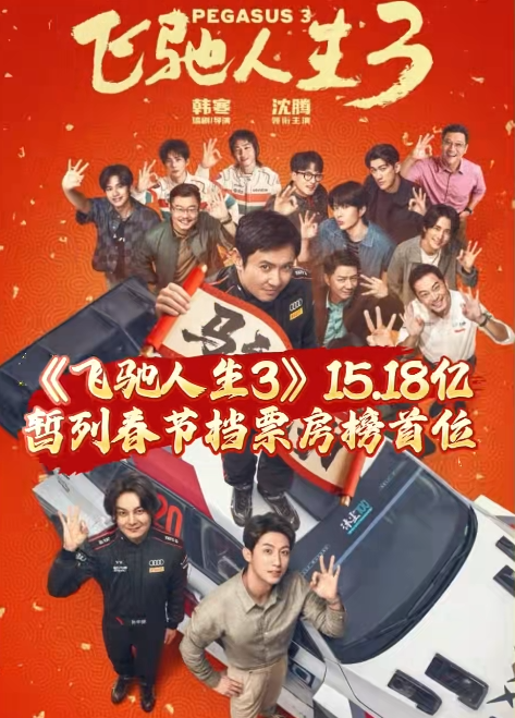 截至2月20日零时，春节档电影总票房超过30亿！排名暂列第一的电影《飞驰人生3》