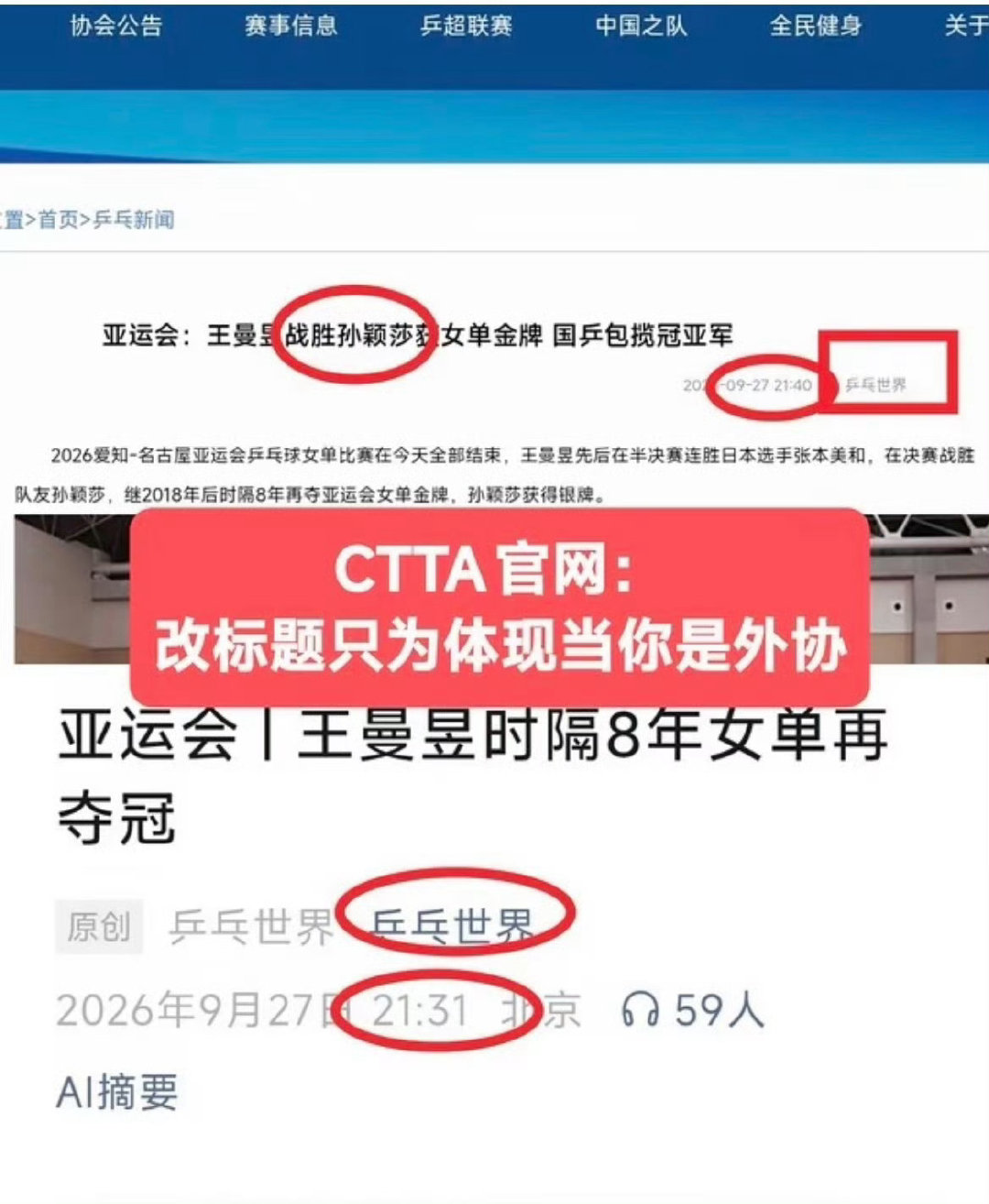 #国乒启程回国#王乓世界一乒两制，特意改个标题突出孙颖莎，孙颖莎不是外协，是数次救你乒于危难间的英雄