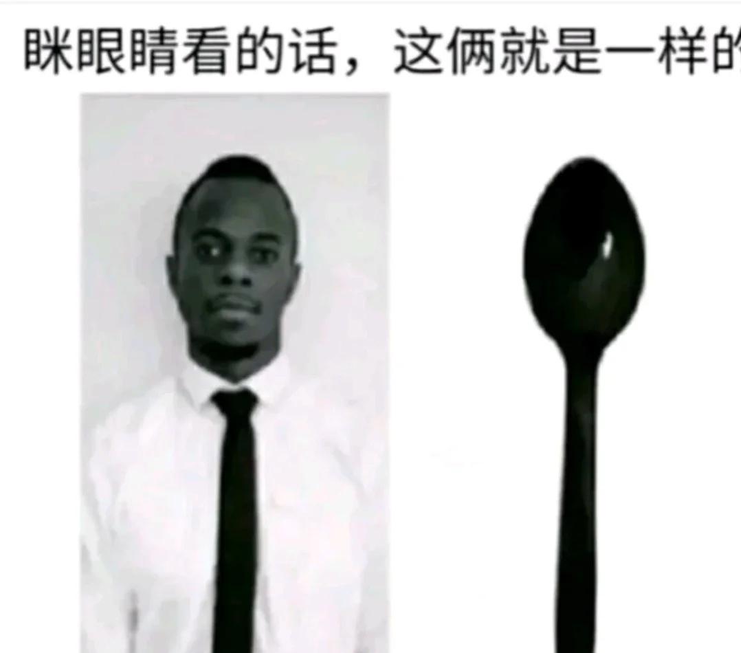 眯眼看的话，这俩就是一样的哈哈哈哈眯眼睛拿远一点看试试梗图有趣的灵魂一旦接