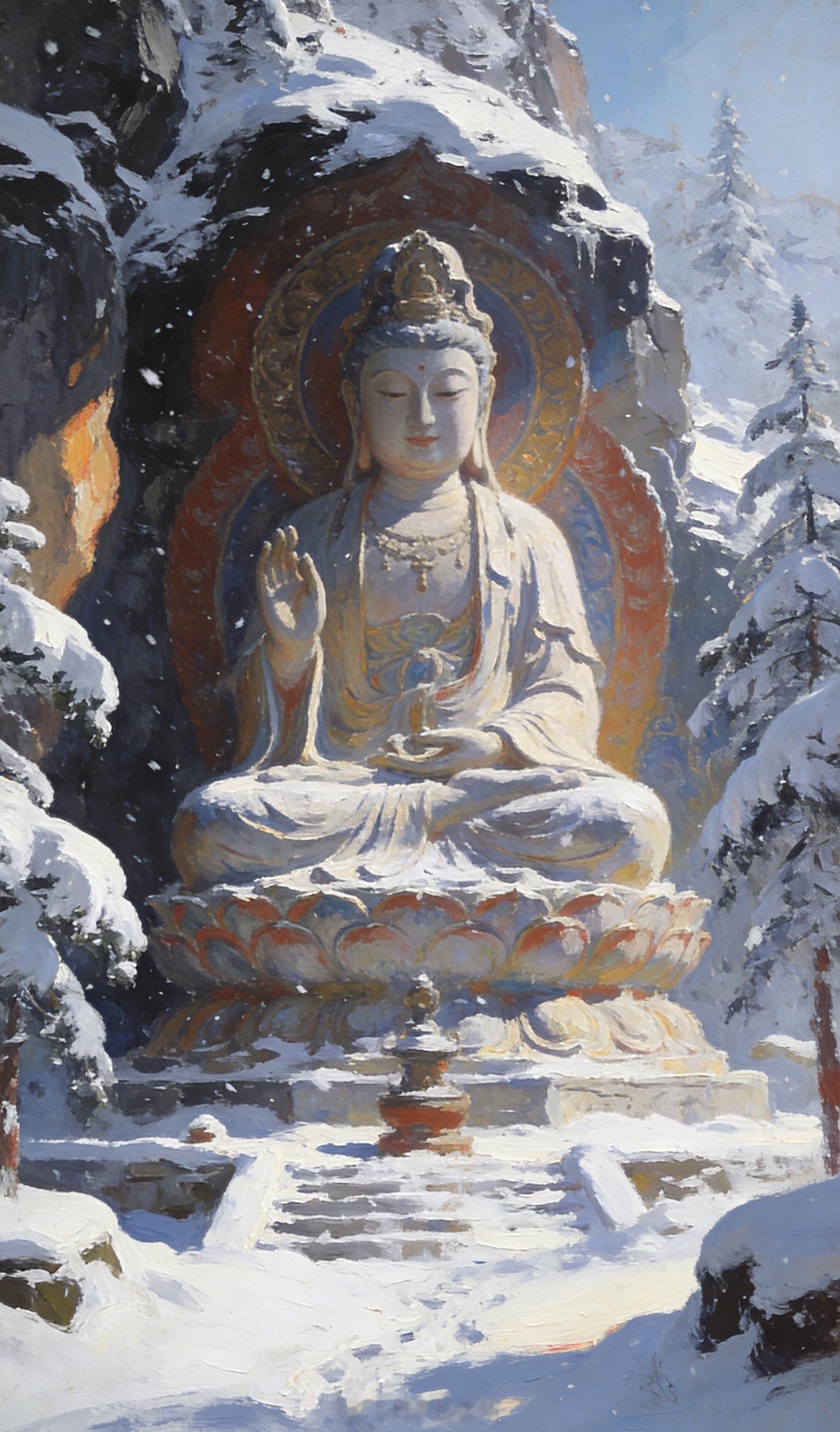 好事来了，恭喜你了。刷到菩萨，虔诚礼赞，留下一句：“好运连连”，接住这份瑞雪丰年