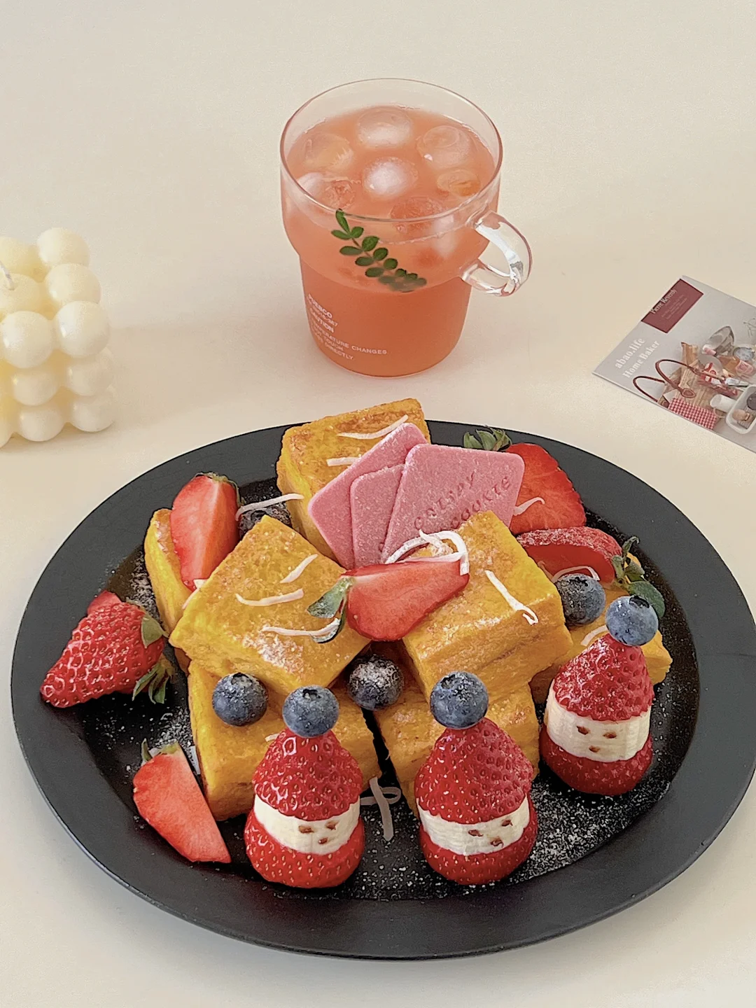 🎄⍤ 圣诞&下午茶|🎅草莓雪人西多士🍓⛄️