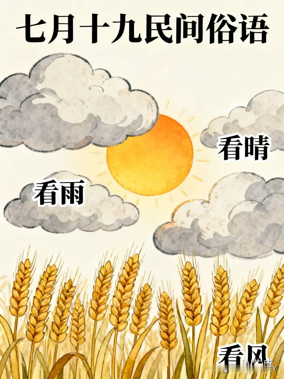 今天是七月十九，民间俗语可有不少“门道儿”呢，就像一个个神秘的小预言家。看雨