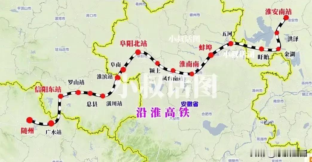 沿淮铁路建成获益最大的是安徽，全路最主要的部分全在安徽，淮河流经四省，安徽在四省