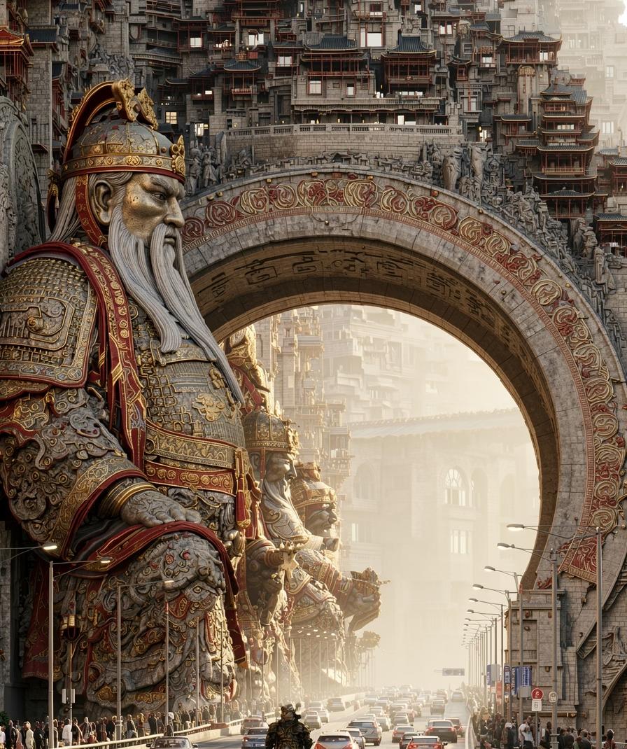 如果把青岛设计成中式门神，那是不是世界无敌了[捂脸哭]