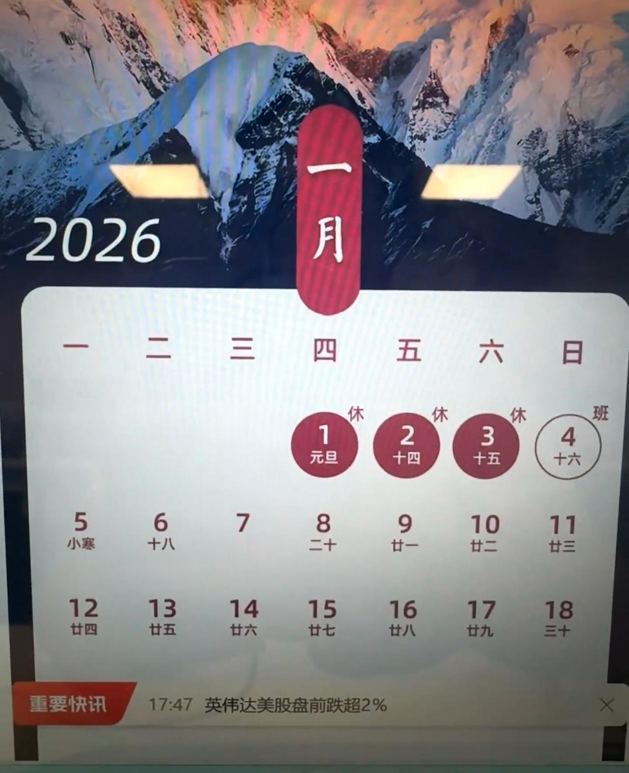 元旦是不是等于没放假！本来周末就休息两天，加上元旦一天一共休息三天。现在是放