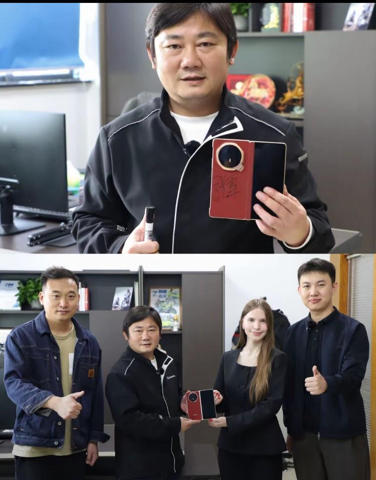 张雪那台屏幕都碎掉的手机终于换掉了，荣耀送张雪一台折叠屏MagicV6价值11