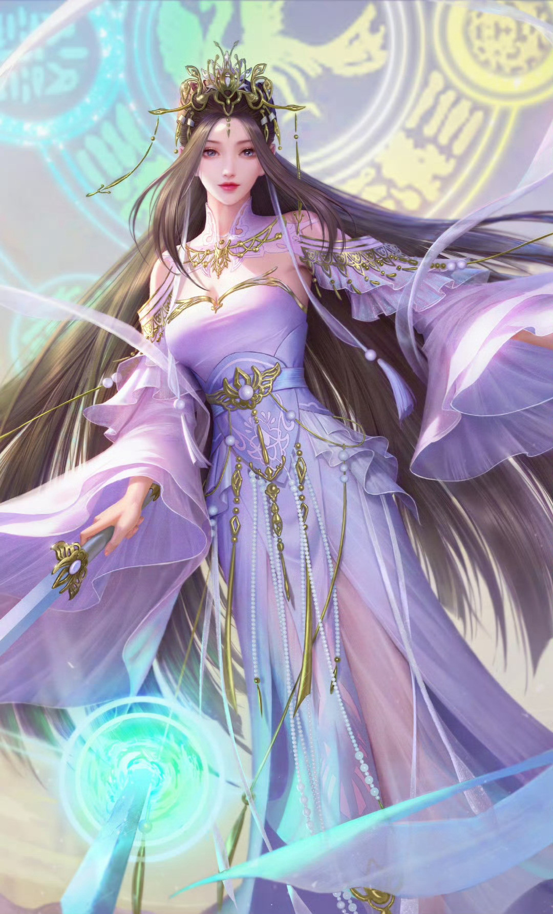 焰灵姬1124生日快乐天行九歌焰灵姬朱雀焰灵姬水殿龙绡映玉肌，云裳紫袂踏光迟