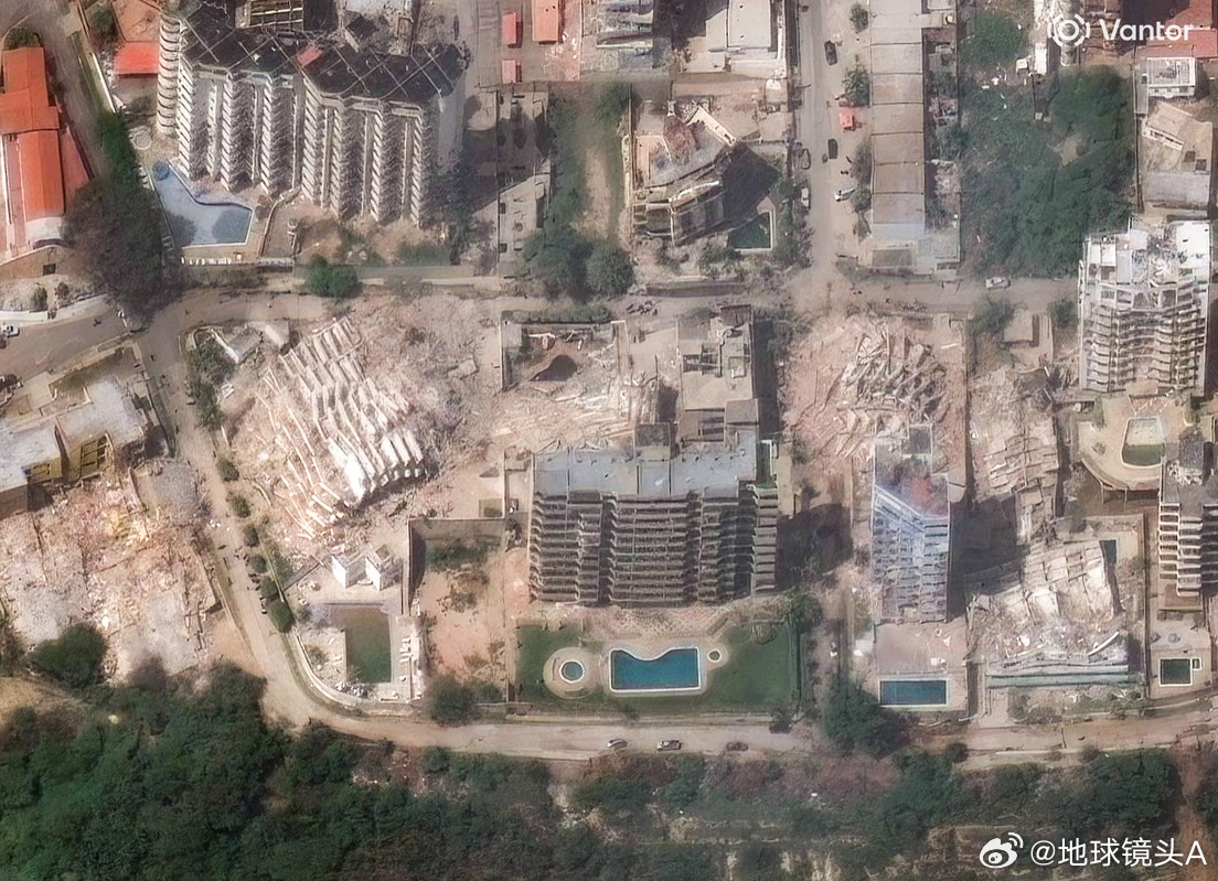 委内瑞拉7.5级地震委内瑞拉遭强震袭击受灾前后对比影像。太空情报企业万托尔提供