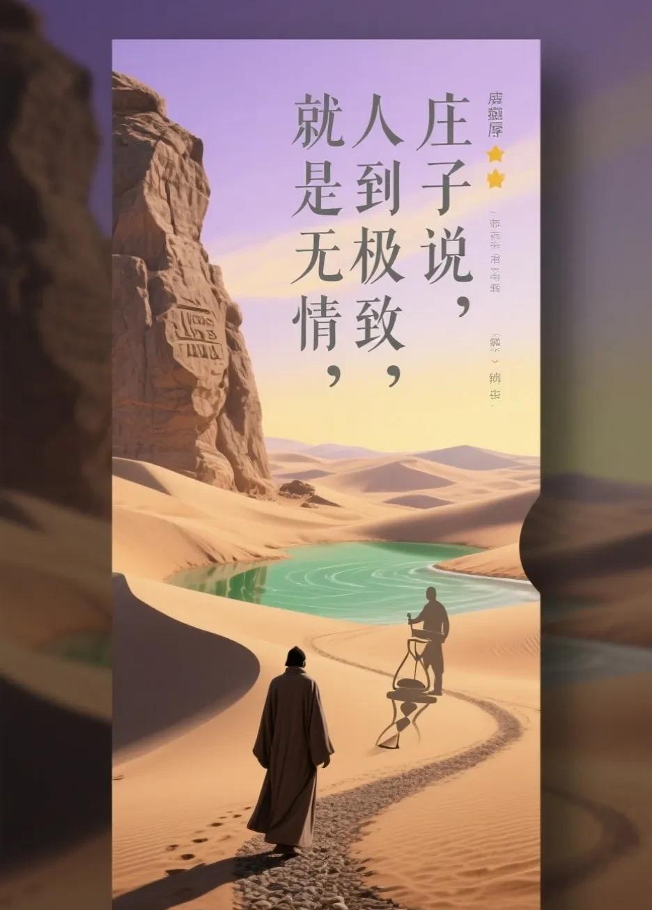 庄子说，越是极致的人，越无情。很多人人把“无情”误解为冷漠自私、六亲不认，庄子