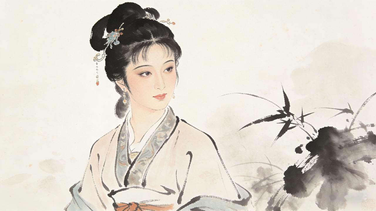 用豆包绘图生成的薛宝钗，还挺值得琢磨。在《红楼梦》里，薛宝钗可是个“山中高士晶莹