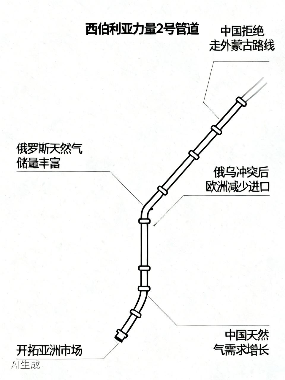 西伯利亚力量2号管道走外蒙古被中国拒绝中俄计划建设西伯利亚力量2号线，今年一带
