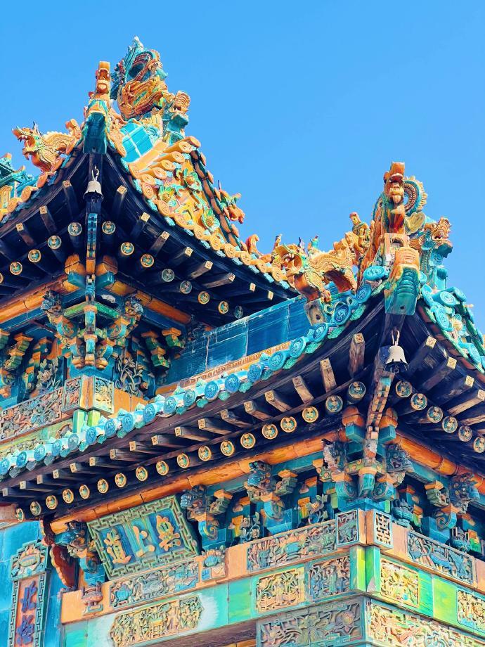 古建筑精美绝伦的琉璃之乡山西介休​​​