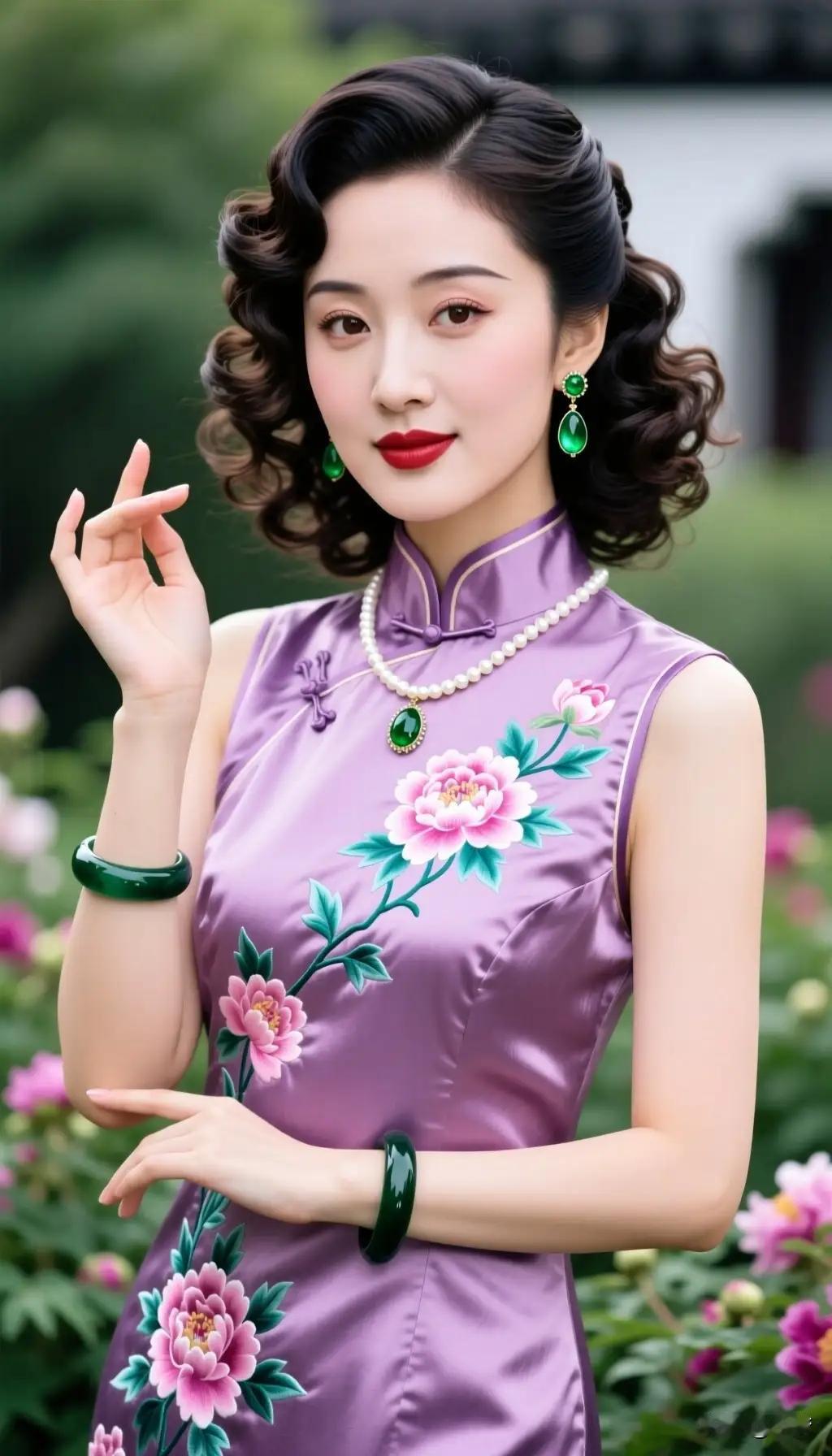 中国旗袍，百年传承。文化底蕴，优雅风尚。修身裁剪，开叉设计。身姿妙慢，凸