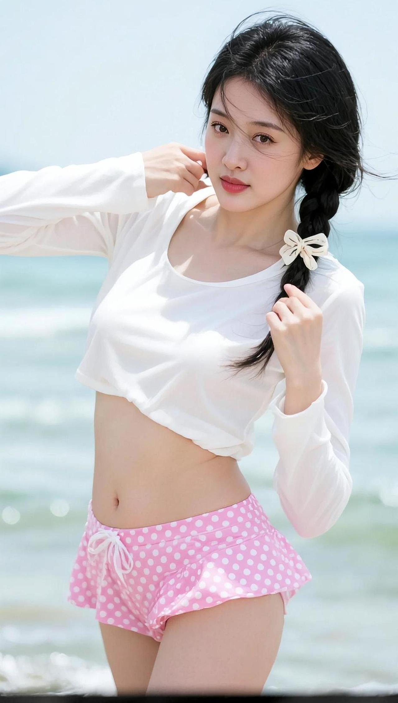 AI少女清新风随变ai随便玩身材你品你细细的品想看看你的春日look你有