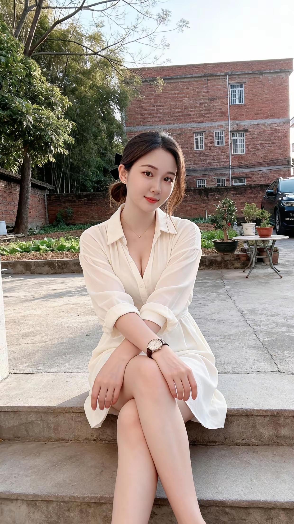 阳光明媚的午后，坐在台阶上享受宁静时光。发现生活中的最美瞬间