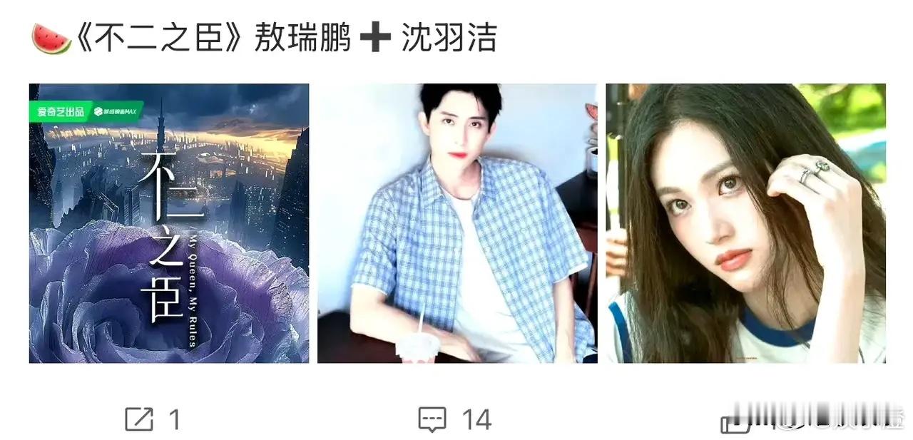 《不二之臣》女主换人啦！原本大家期待的敖瑞鹏和李兰迪二搭黄了，平台最后定了第二人