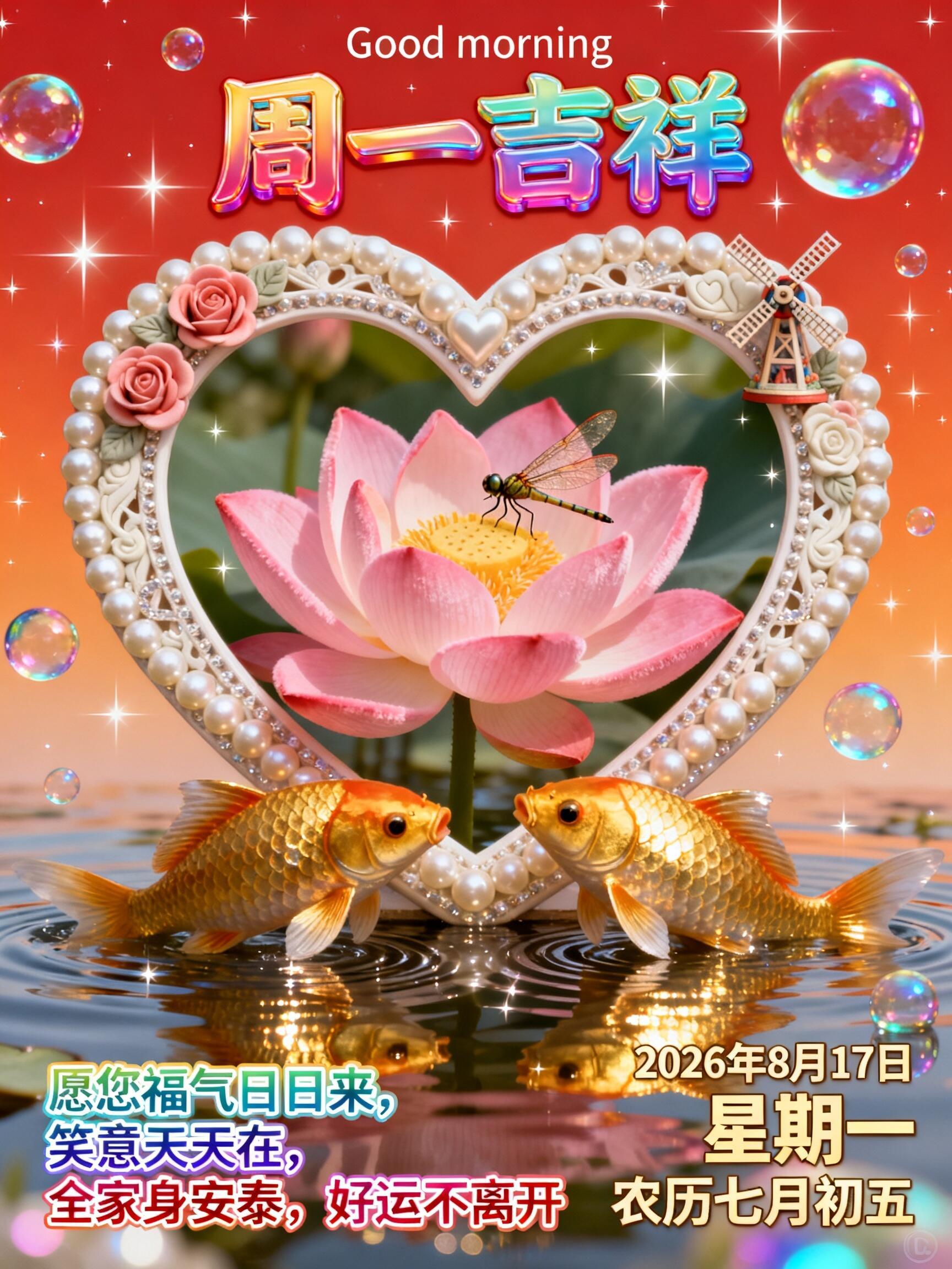 2026.8.17周一早安祝福图片壁纸拿图吱一声噢～