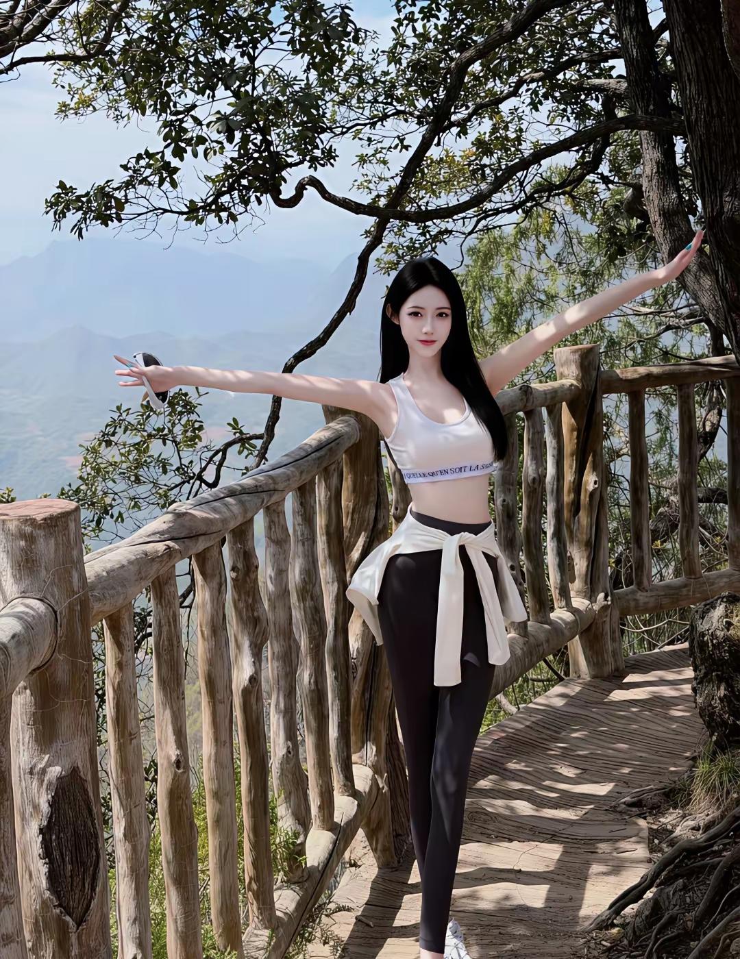 山间漫步，拥抱自然，自由自在！🌿💃🏻