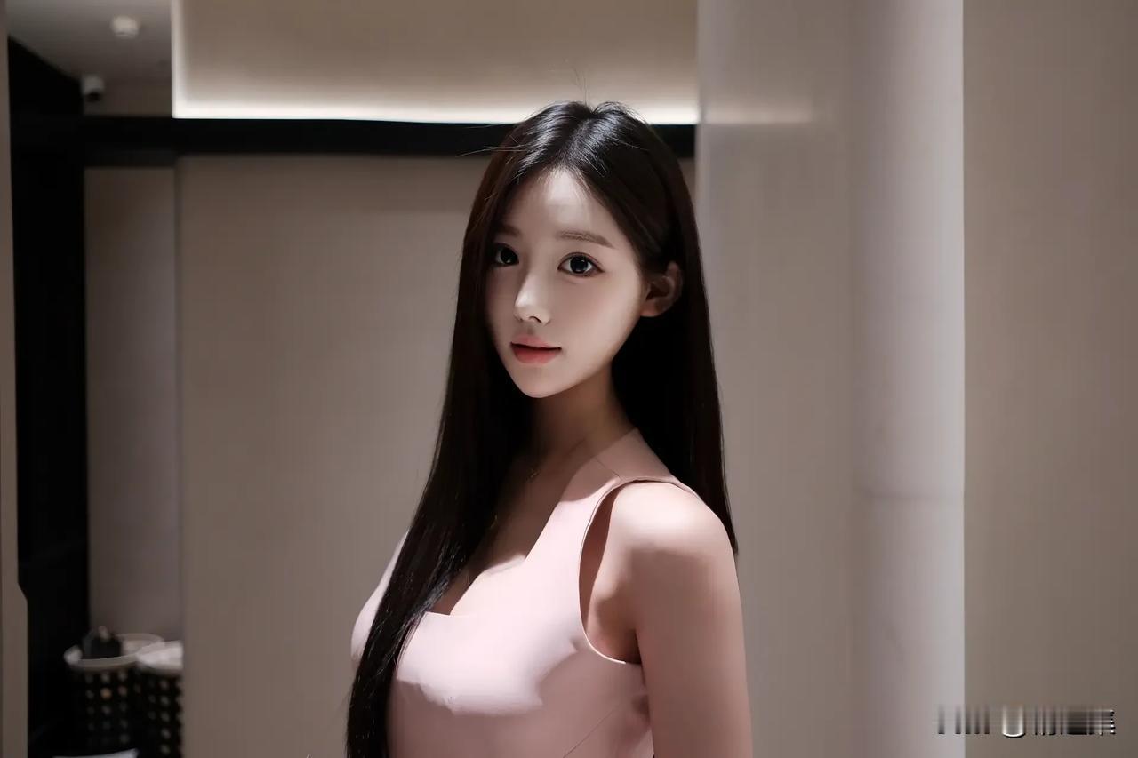 温柔粉裙少女，优雅气质满满