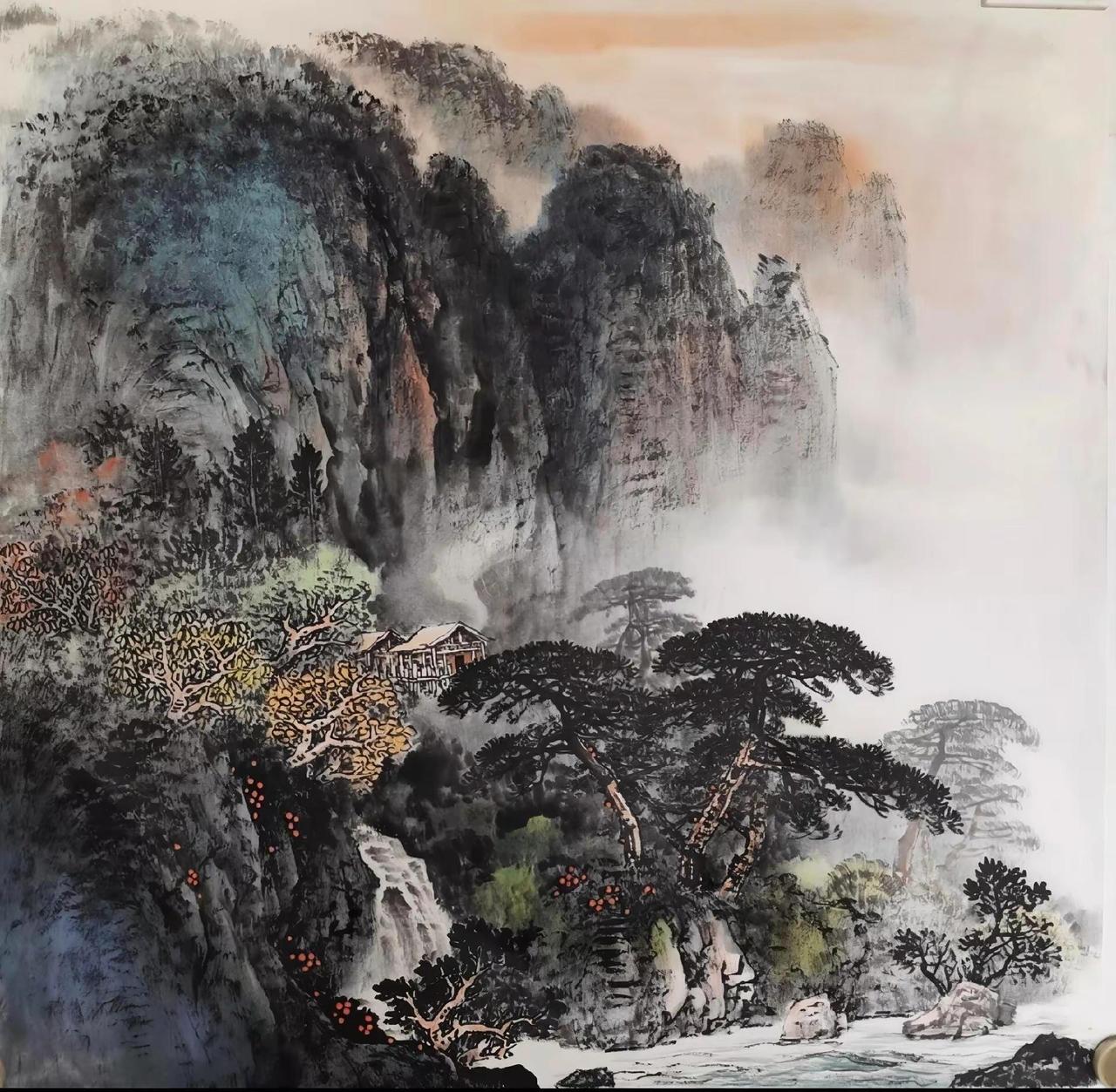 溪山清居。水墨山水创作者中心创作灵感国画山水水墨画
