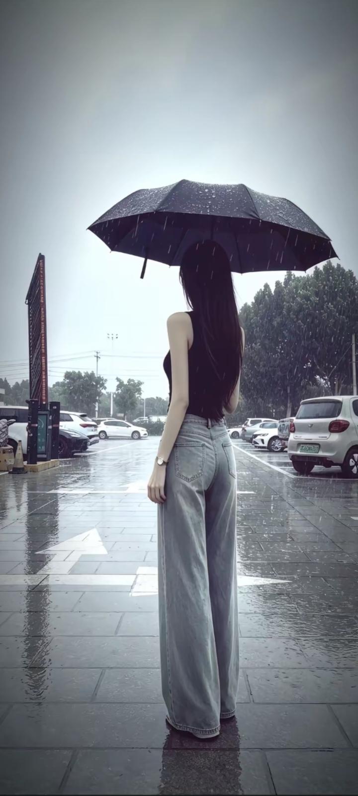 雨中漫步，静思人生。