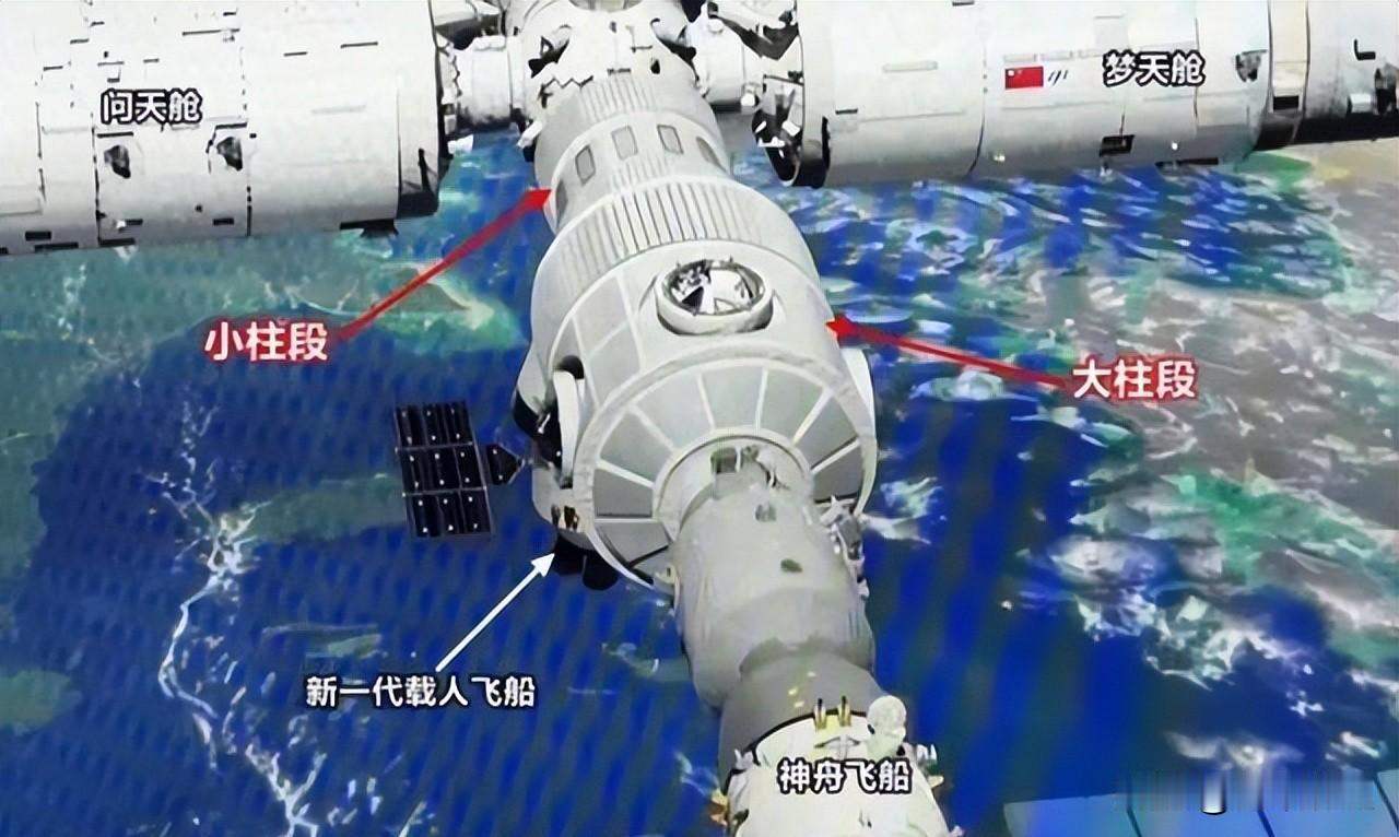 天宫空间站挤得转不开身，六个人凑在舱里拍合影，新舱段却已在工厂做完压力测试。这