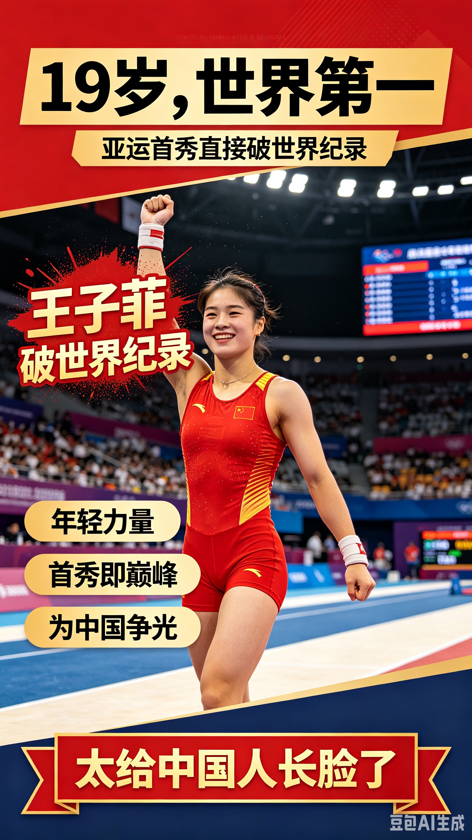 19岁，世界第一，亚运首秀直接破世界纪录——王子菲这姑娘，太给中国人长脸了名古屋亚运会射击赛场传来喜