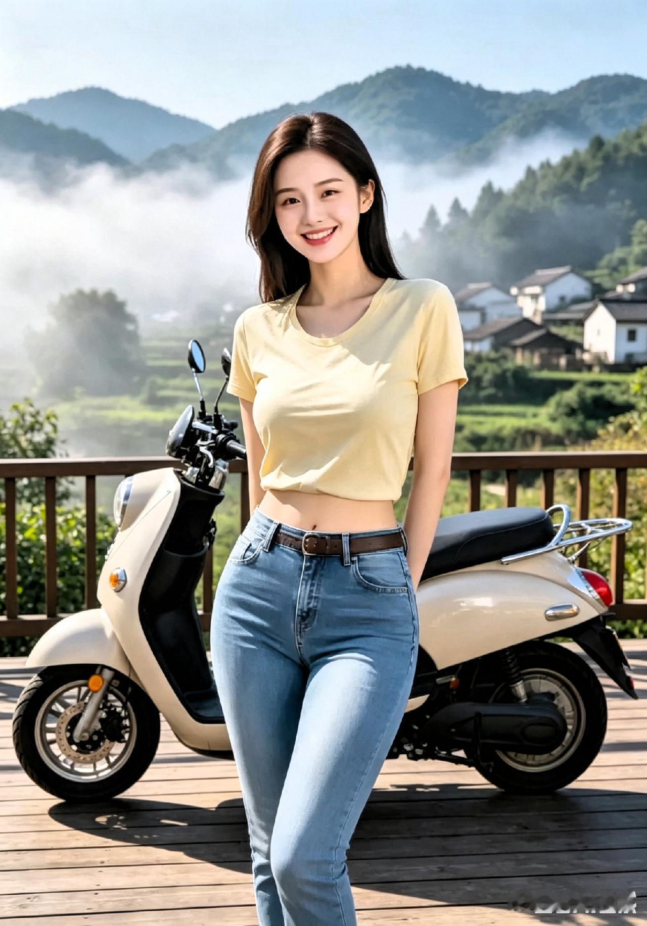 骑着小车逛深山，云雾梯田古村落尽收眼底我一时兴起骑上代步小车往深山里闲逛，停