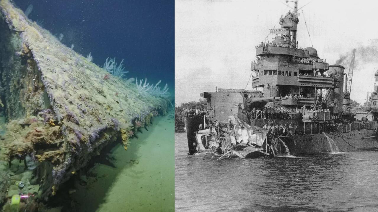 1942年，美军巡洋舰“新奥尔良号”被鱼雷炸掉约46米船首，船员竟用椰子树干重建