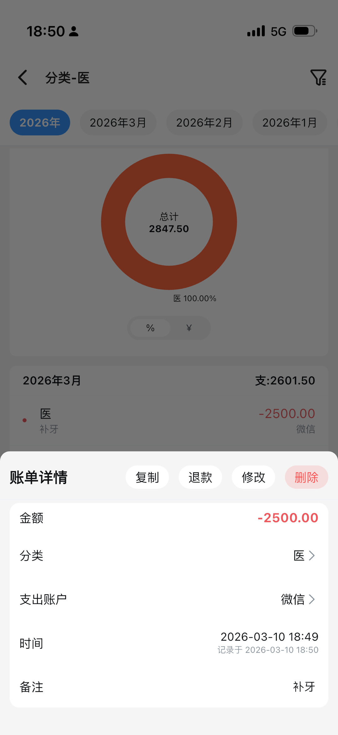 今年就医2847其中刚补牙花了2500牙痛不是病痛起来要人命啊。
