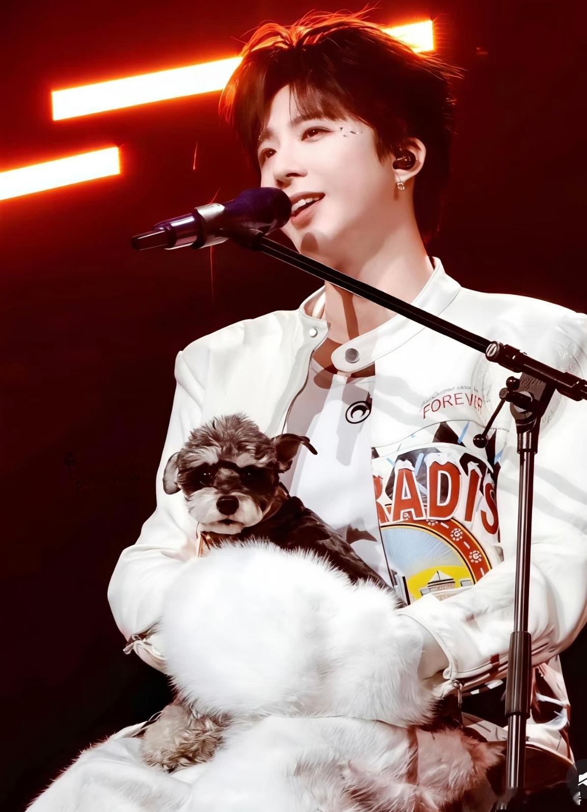 刘宇宁演唱会唯一女嘉宾！呆米公主！好可爱！！！这就是传说中的坐腿上看演唱会啊..