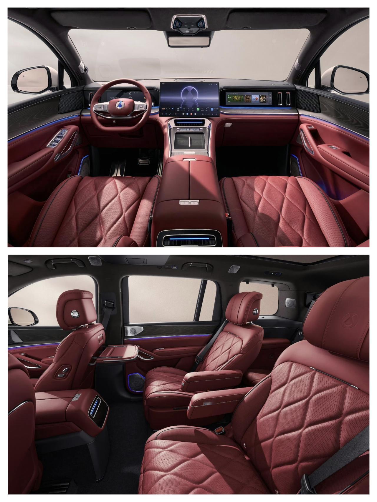 腾势N9闪充版和腾势N8L闪充版内饰官宣了，相比较现款整体保持不变，但细节上更好