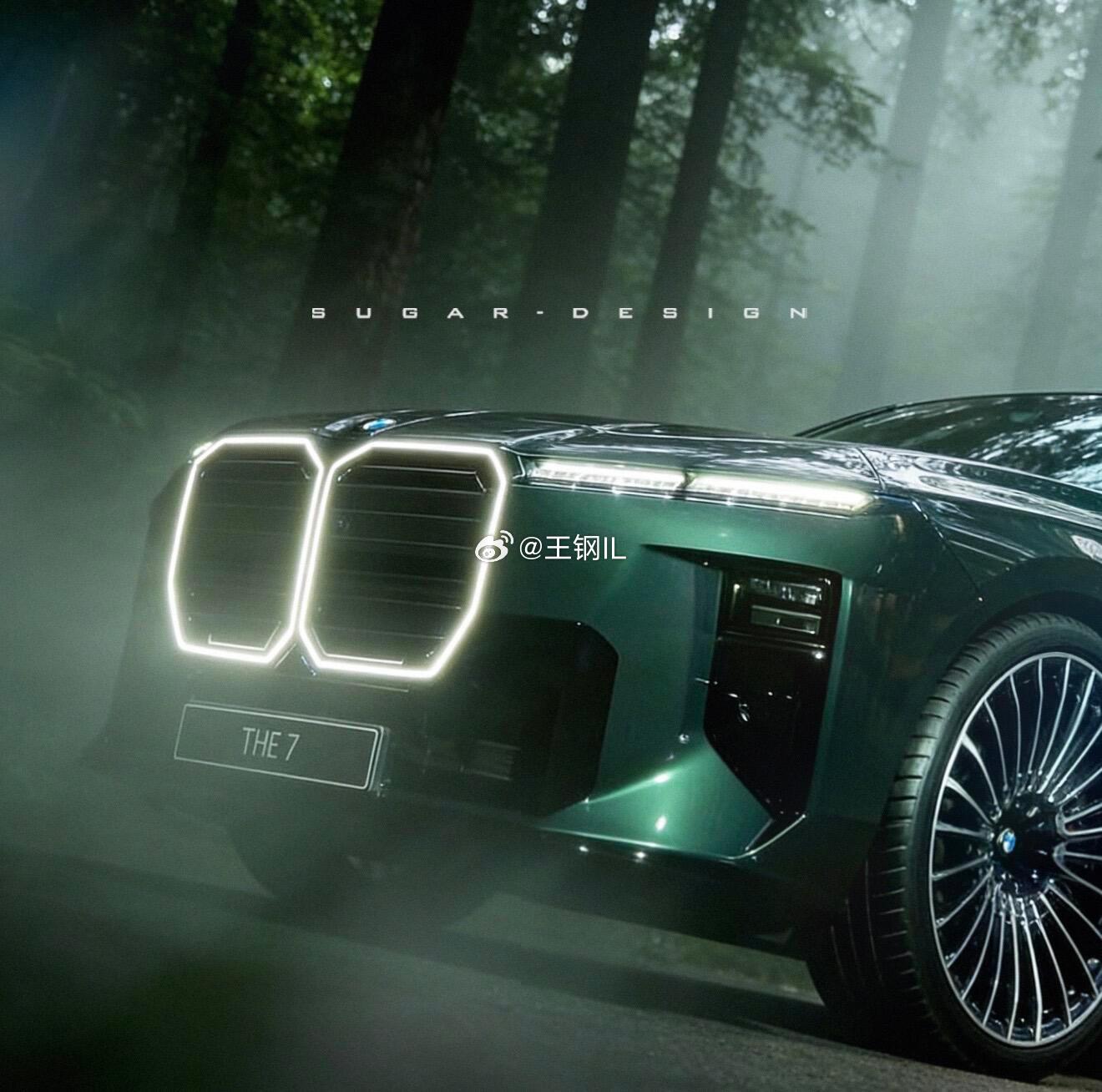 宝马新7系运动套装新车预览，有两款前脸谍照。原本以为银色版本的已经很出色了，没想
