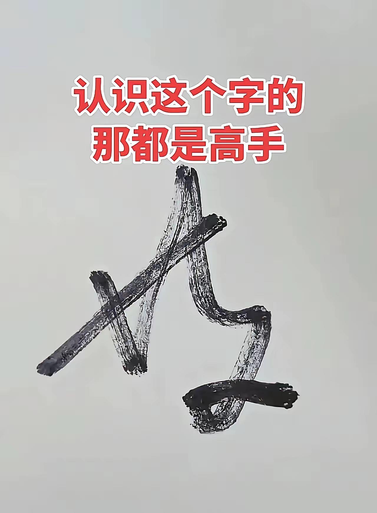 真没认出这是什么字，认识这个字的绝对是个高手。