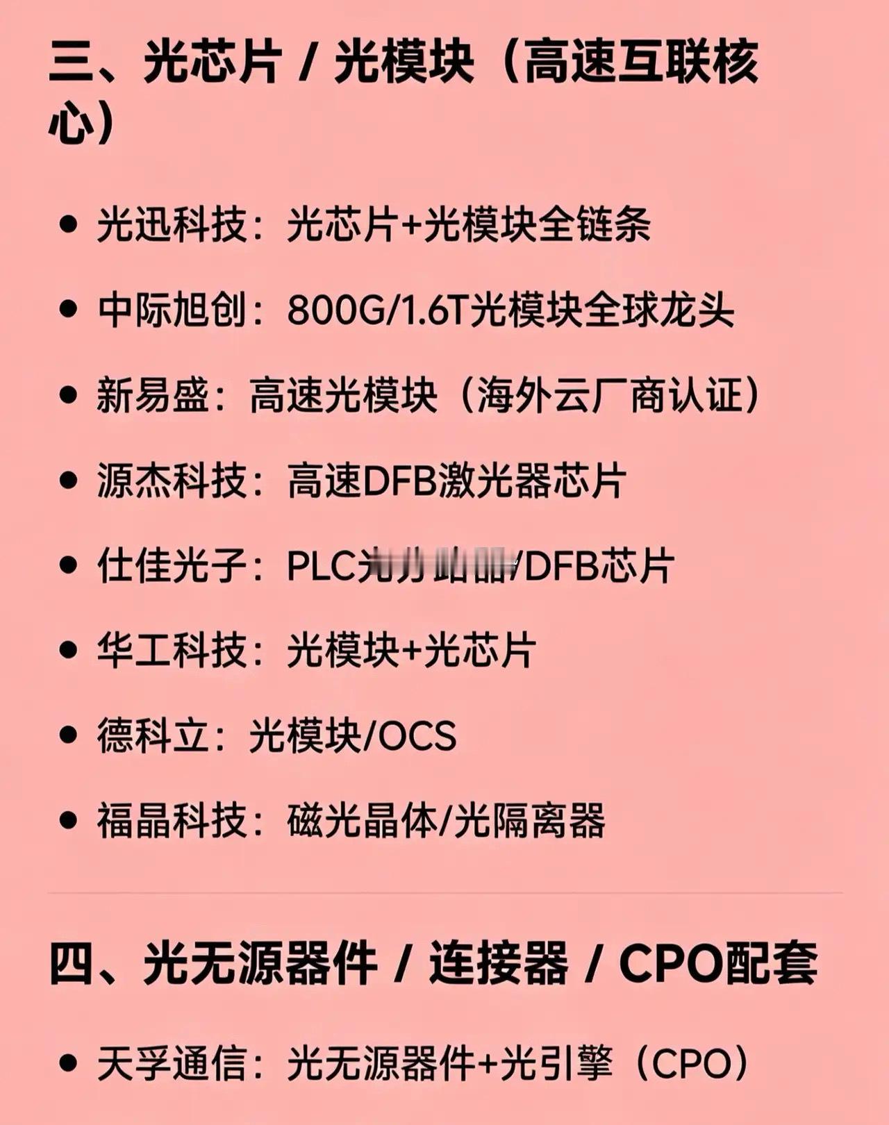 光纤概念相关企业的分类汇总一、光纤预制棒/光纤/光缆制造（核心环节）长飞