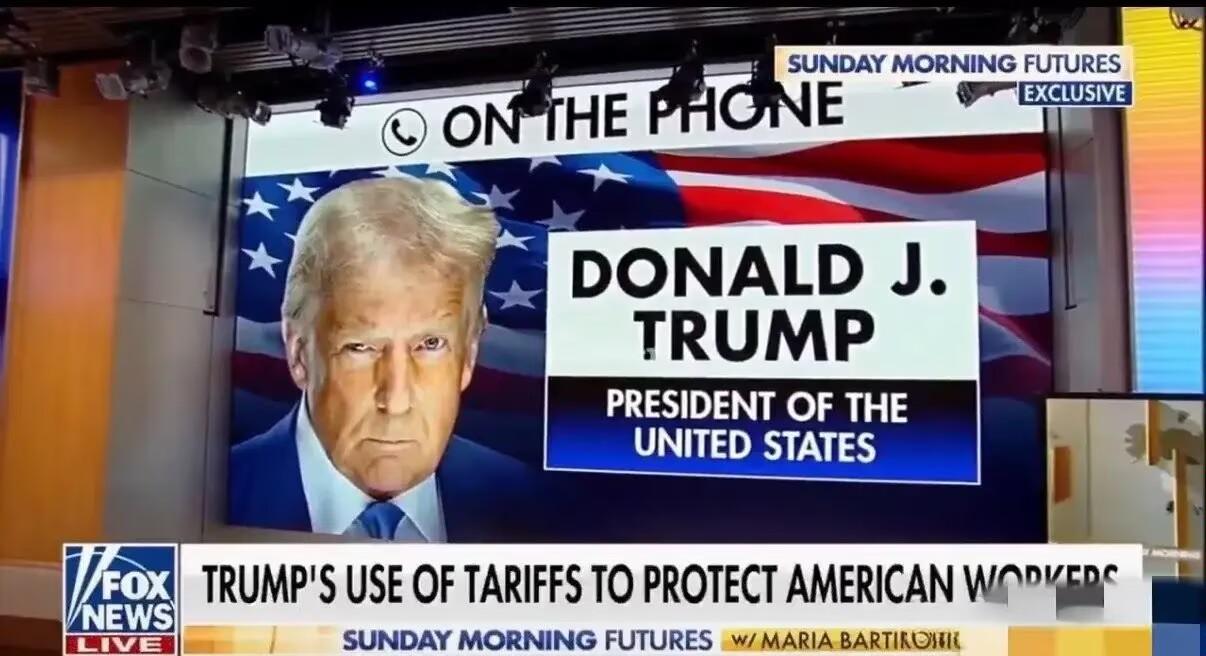 特朗普今天（4月13日）说：“我对所有进口中国汽车征收100%关税。他们正在冲击