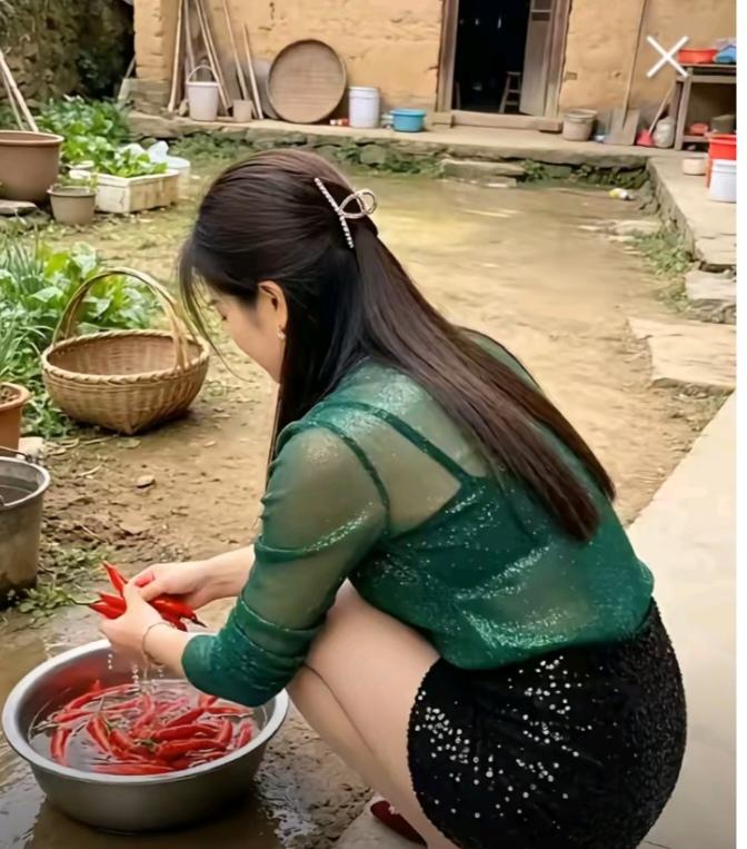 洗“尖椒”今年尖椒种的多；吃完青椒剩红椒；红椒留做辣椒酱；留着储存日后吃