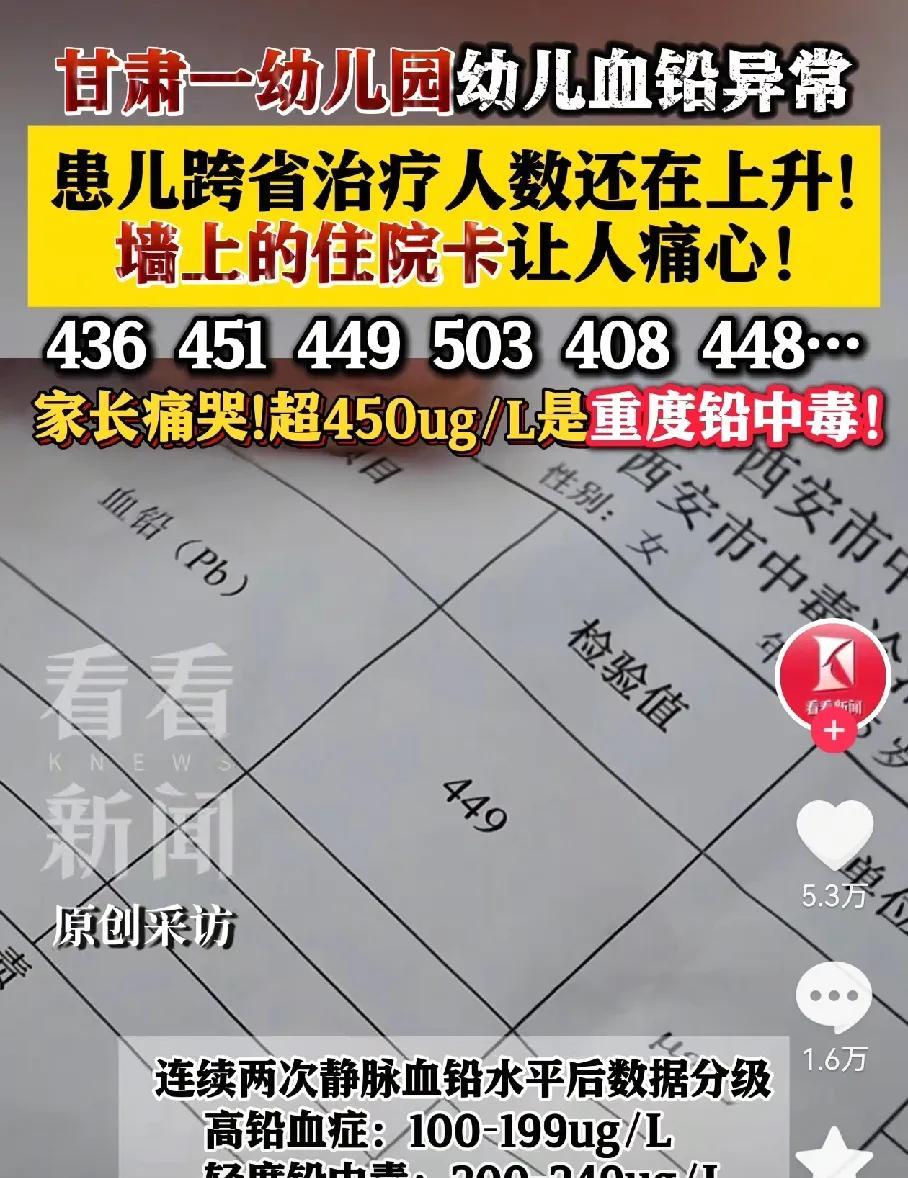 2025年居然还有幼儿园铅中毒，天水幼儿园，现在家长连赔偿都不想要了，就想让始