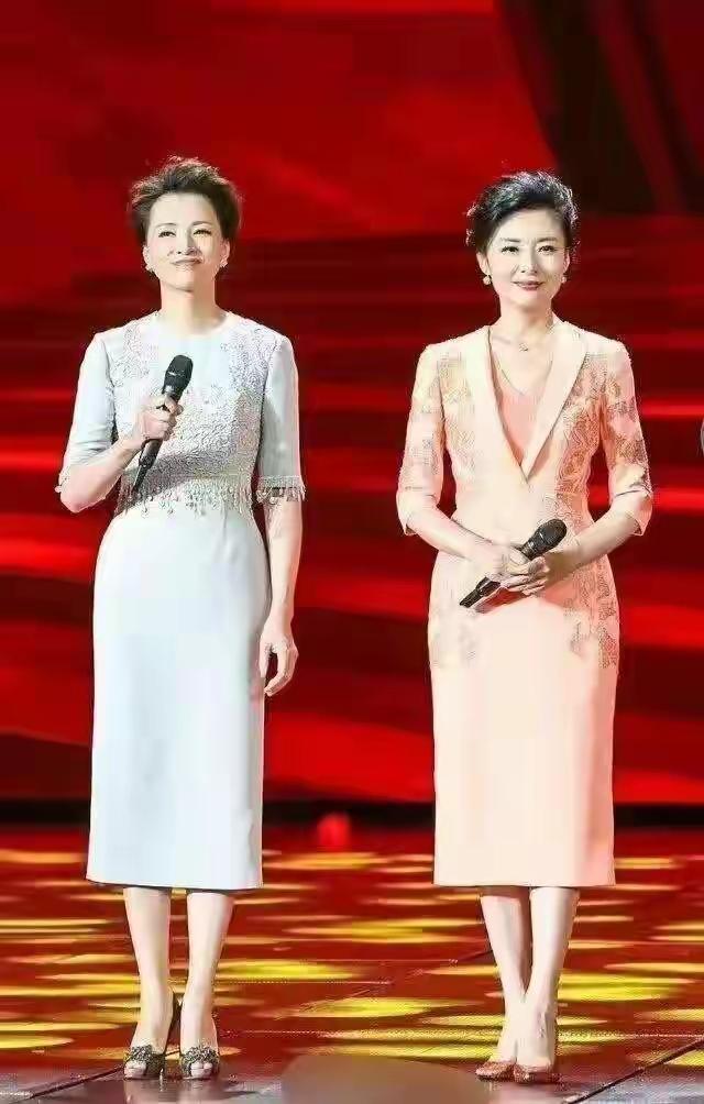 曾经的金牌主持人，董卿和周涛。