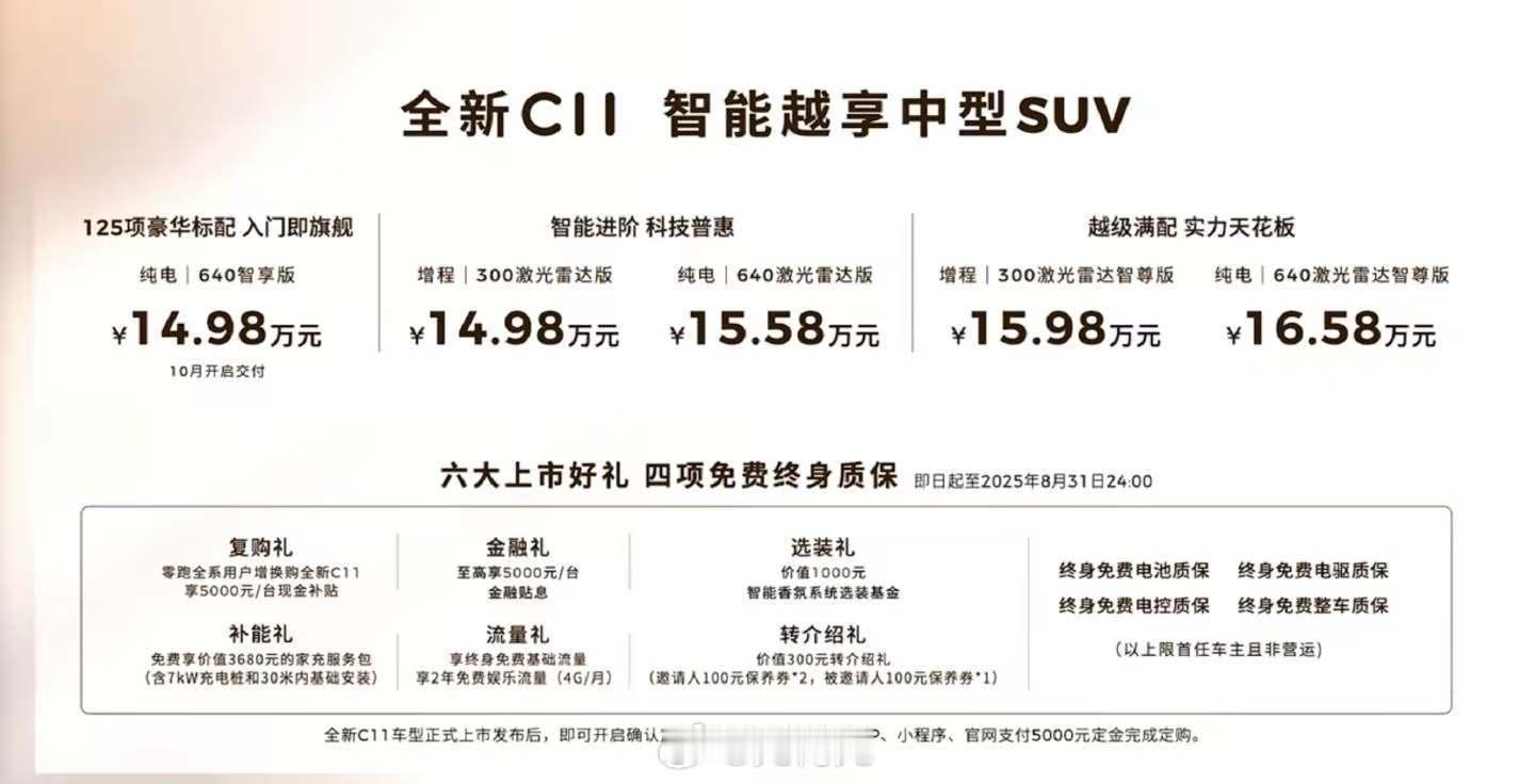 零跑全新C11不用纠结直接买零跑出品款款都有爆点！全新C11这次依旧继承了“高”