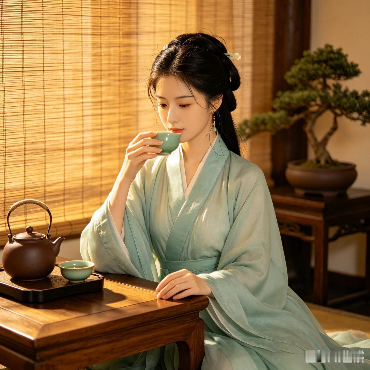 一片叶，一杯茶藏着时光，藏着心意茶有茶语，人有人情茶浮茶沉，是人生起落