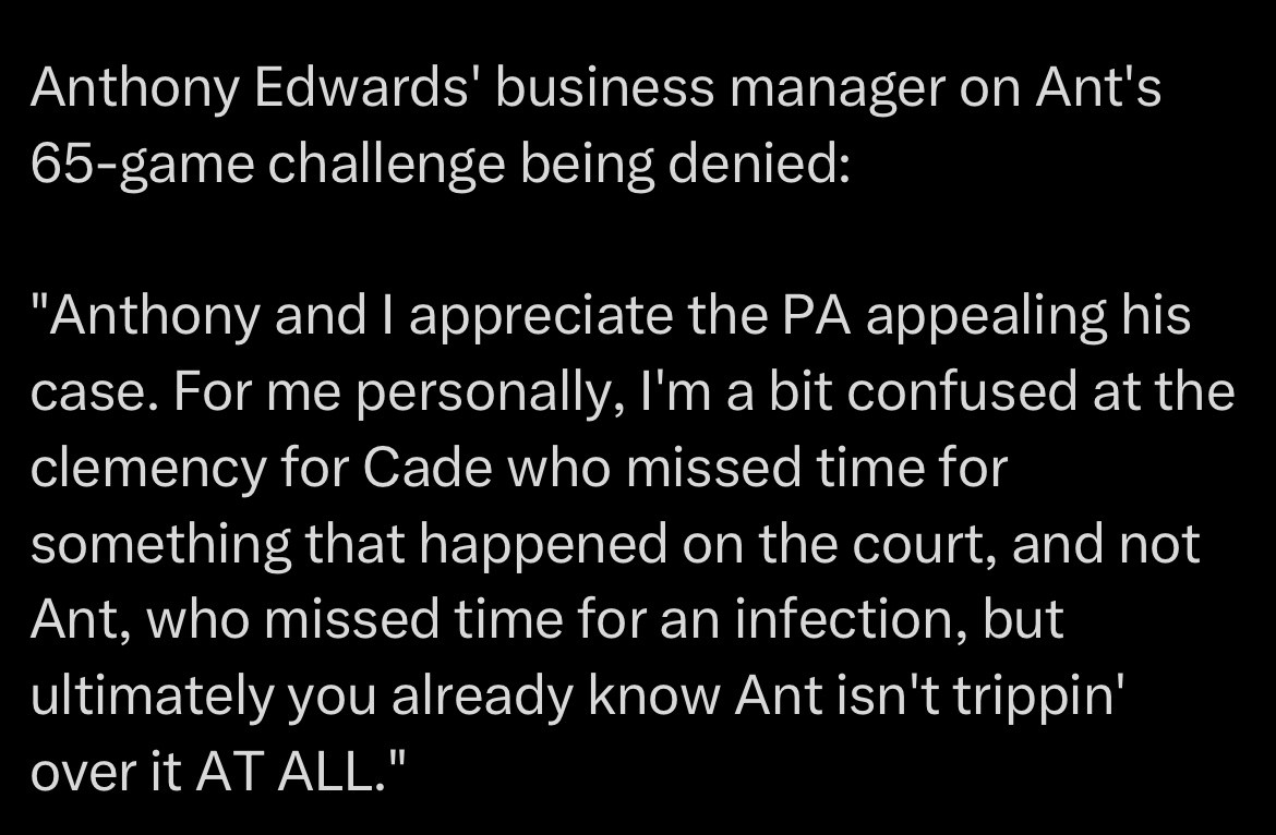 爱德华兹的经纪人针对其65场评奖资格申请被驳回一事表示：“爱德华兹和我都很感谢球