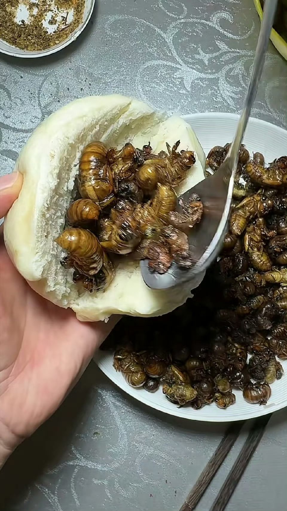 哎！穷的都要吃不上饭了，只能啃馒头了。