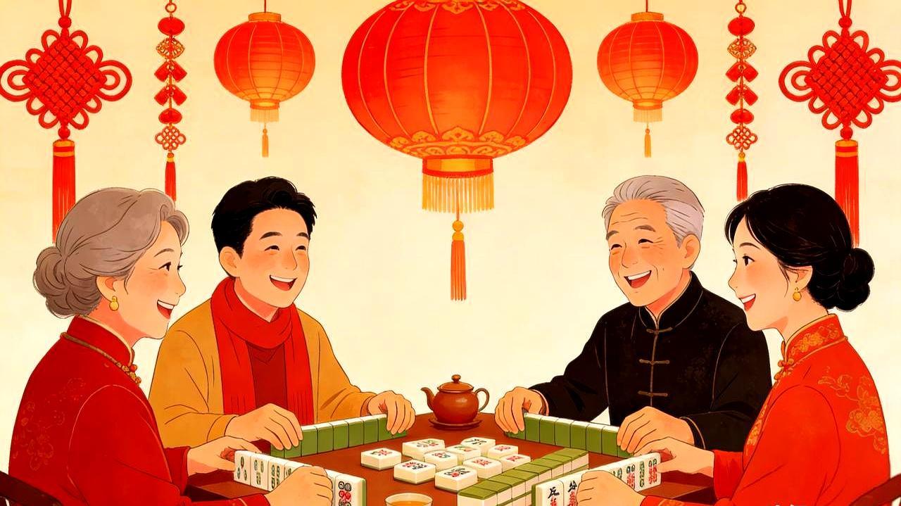 80岁老人常打麻将，认知能力比同龄人高30%。别把老人打麻将当瞎玩。这是低